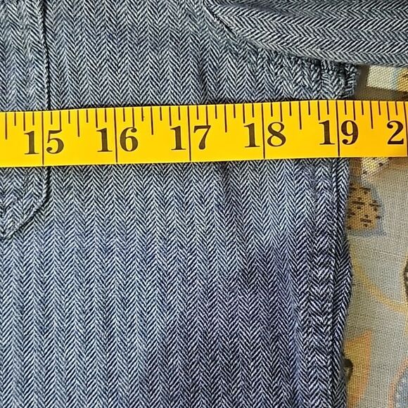 GAP Blue Long Sleeve Button Down Flannel Top - Picture 7 of 10